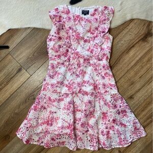 pink and white floral patterned Bardot Junior Kids dress
